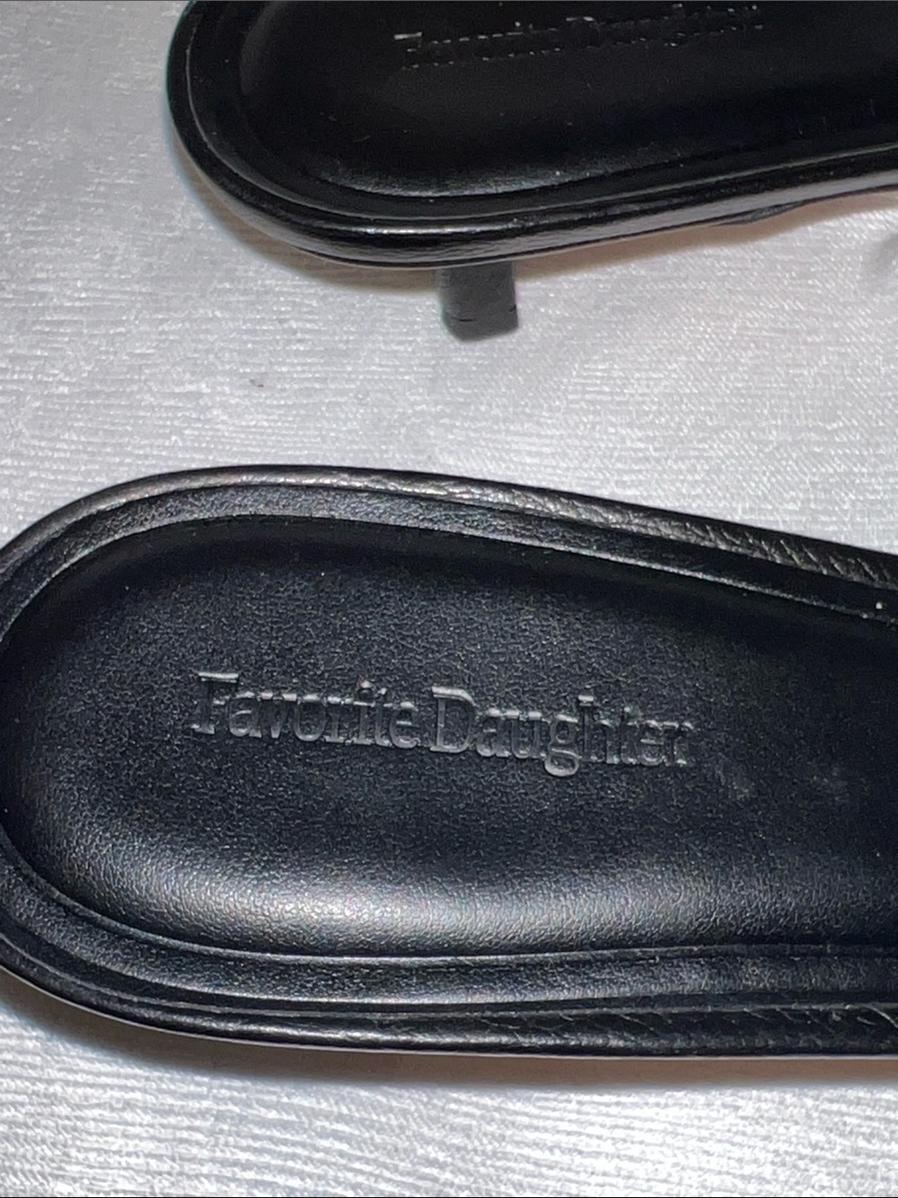 Women's Shiloh Black Leather Slide Sandals with Silver Buckle - Picture 9 of 12